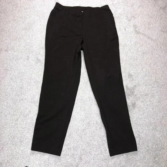 J Jill Ponte Pants Slim Leg Browne Color Pull On Elastic Waist Comfort Sz M - Picture 1 of 8